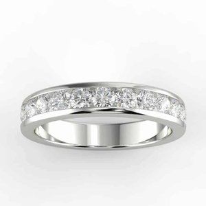 1 carat natural diamond wedding band